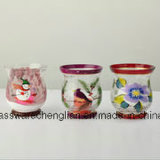 Antique Glass Candle-Holders with Customized Painting (ZT-085)