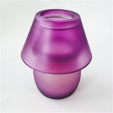 Purple Frosted Gift Set Candle with Glass Dome