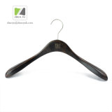Anti-Slip Strip Wooden Garment Hanger with Nickel Flat-Round Hook