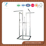 Customized Chrome 4 Way Rolling Clothes Stand Straight Arm