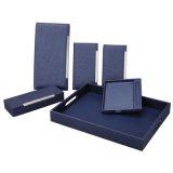 Navy Blue Special Design Customized Hotel PU Leather Amenities