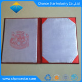 Custom Leather College Diploma Certificate Cover with Printed Silk Interior