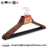Audited Supplier Lindon Wholesale Mahogany Wooden Clothing Hangers