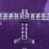Crystal Cup Shape Glass Candle Holder for Holidays