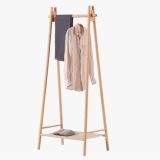 Popular Cloth Beech Standing Hanger Wooden Coat Rack