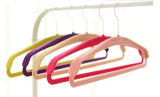 High Quality Wide ABS Suede Anti-Static Clothes Hanger