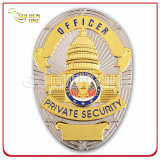 Customized Gold Plated Metal Police Badge for Private Security Officer
