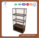 Single Wall Display Fixture with 4 Shelves