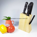 Universal Wooden Knife Block with PP Rod Insert
