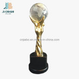 Custom Supply Alloy Crystal Gold Holder Metal Trophy for Soccer