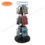 Promotion Rotating Counter Top Metal Wire Spinner Greeting Card Display Rack