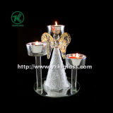 Single Color Glass Candle Set with Three Posts (KL131120-7)