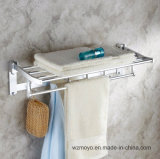 Towel Rack with Rod and Hooks for The Bathroom