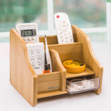 Office Stationery Storage Holder with Drawer Wooden Color