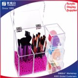 5mm Thick Acrylic Makeup Organizer Case with Rosy Pearl