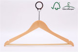 Hotel High Quality Wooden Hanger with Anti-Theft Rings (GLWH032)