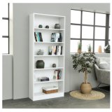 6 Tier Shelving Rack White Display Storage Unit Bookcase