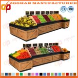 Supermarket Wooden Vegetable and Fruit Display Shelf Rack Units (Zhv54)