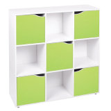4, 6, 9 Cube Wooden Storage Unit Bookcase Bookshelf with Shelf Doors