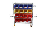 Wire Shelving Trolley with Bins Unit (WST3614-004)