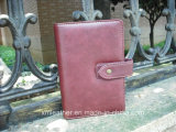 Leather Red Agenda Holder Magic File Holder with Pen Loop