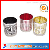 High Grade Stick Pattern Glass Candle Cup