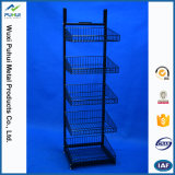 Floor Standing Multi Layer Steel Wire Shelving Display Rack (PHY3029)