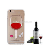 Luxury 3D Clear Liquid Red Wine Cup Case Cover for iPhone6/7 Plus