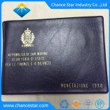 Custom Logo Leather Credential Sleeve, PU Card Holder