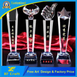 OEM Customized Sports Awards Crystal Trophy Cup/Metal Medallion with Free Design