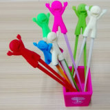 Food Grade Non-Toxic Happy Boy Silicone Chopsticks Holder for Kids
