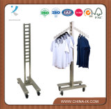 Free Standing Single Ladder Display Rack with Casters