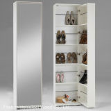 White Wooden Shoe Storage Cabinet with Mirror (HF-EY08193)