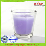 Purple Glass Scented Candle with Lid