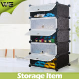 5 Cubes Indoor Shoe Storage Rack, Each Cube Can Hold 3 Pairs Lady Shoes