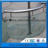 Curved Bent Clear Tempered Railing Glass