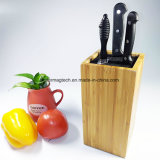 Universal Bamboo Knife Block with Removable Rods