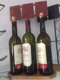 Retro 3 Wine Metal Holder Rack with Wooden Base