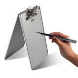 A4 Aluminum Clipboard with Rulings Butterfly Clip Silver Color
