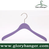Purple Wooden Clothes Hanger for Clothes Shop
