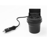 2-Cigarette Lighter Sockets Car Cup Holder Dual USB Car Charger