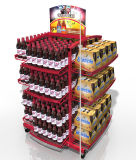 Large Metal Floor Standing Drink Display Rack for Supermarket