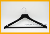 Customized Clothes Wooden Hanger with Rubber Teeth Bar
