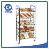 Custom Floor-Standing Metal Wire Layer Bread Display Rack