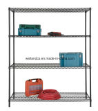 Black 4 Shelf Heavy Duty Adjustable Steel Warehouse Garage Storage Ceiling Rack System