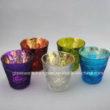 Sparyed Colorful Machine Made Candle Holder (ZT-095)