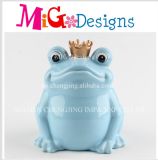 Wholesale Crowned Blue Frog Ceramic Coin Bank