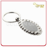 Promotion Fancy Design Blank Oval Shape Metal Keychain
