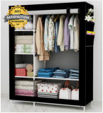 Modern Simple Wardrobe Household Fabric Folding Cloth Ward Storage Assembly King Size Reinforcement Combination Simple Wardrobe (FW-52)