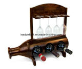 Wine Bottle Shape Rack Stand Home Furniture Wooden Wine Accessories